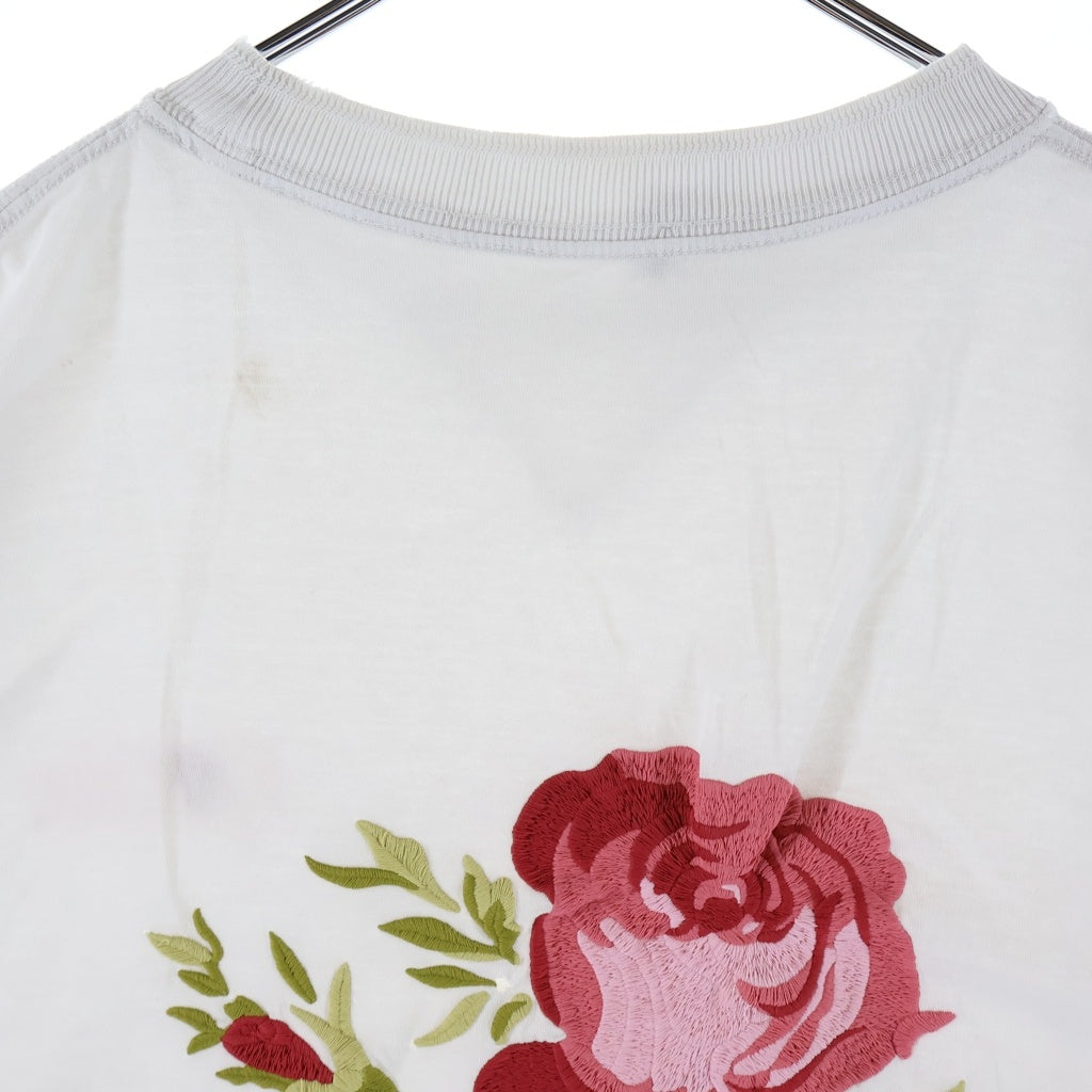 DIOR(ディオール) 22AW ロゴ刺繍半袖Tシャツ カットソー ホワイト 243J685A0677