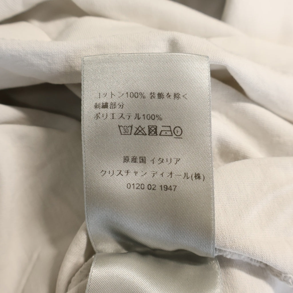 DIOR(ディオール) 22AW ロゴ刺繍半袖Tシャツ カットソー ホワイト 243J685A0677