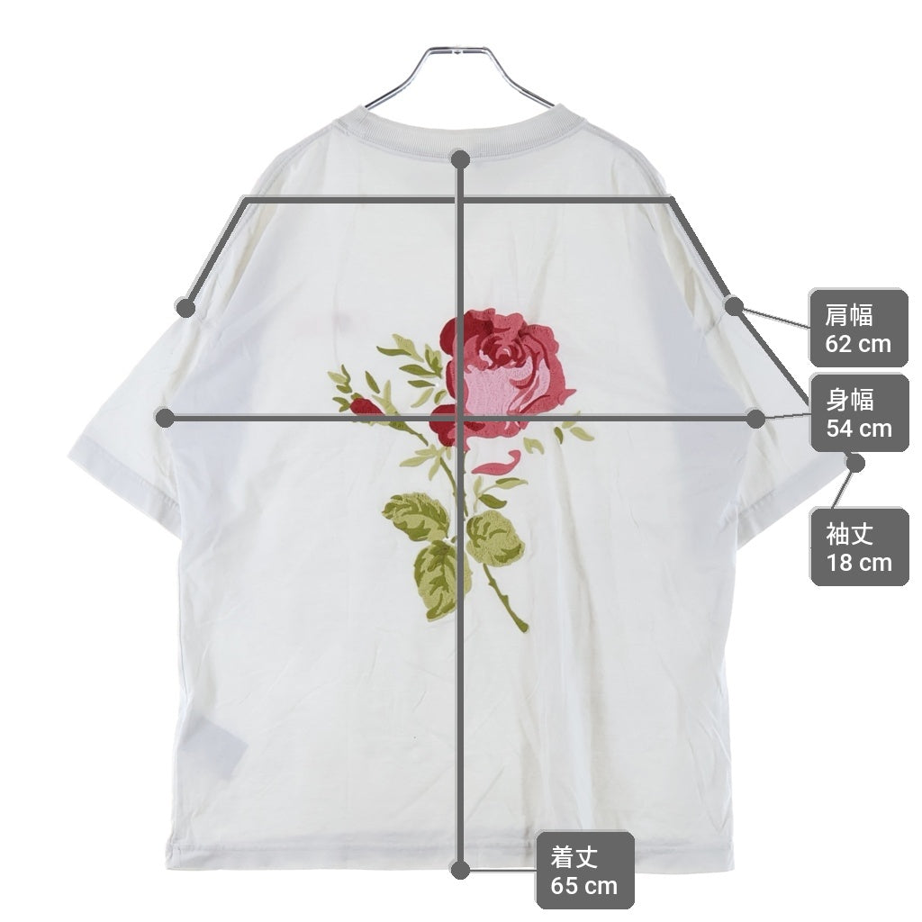 DIOR(ディオール) 22AW ロゴ刺繍半袖Tシャツ カットソー ホワイト 243J685A0677