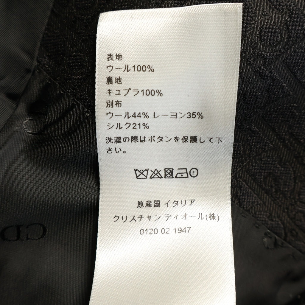 DIOR(ディオール) オブリークラペル 1Bテーラードジャケット ブラック 033C228B4739