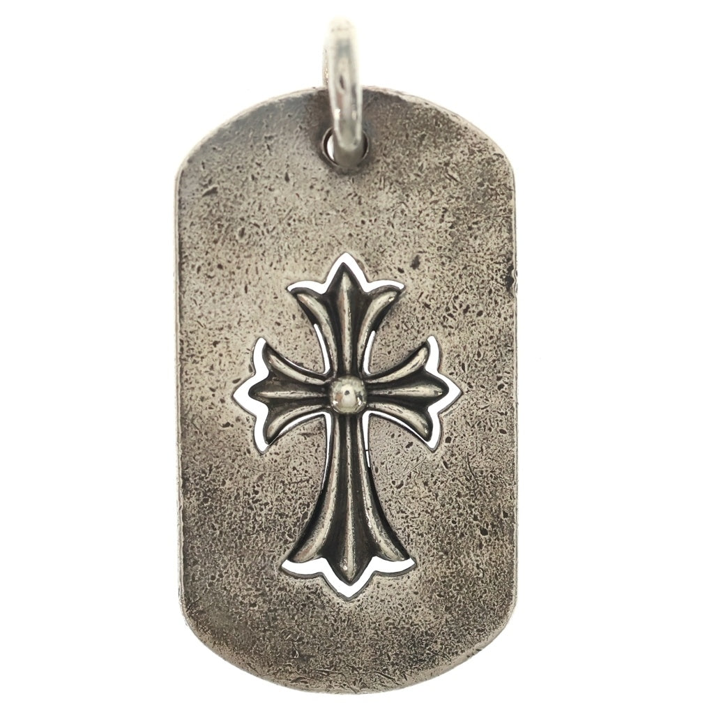 CHROME HEARTS(クロムハーツ) D TAG LRG TNY CRS カットアウト タイニークロス ドッグタグ ラージ ペンダントトップ シルバー