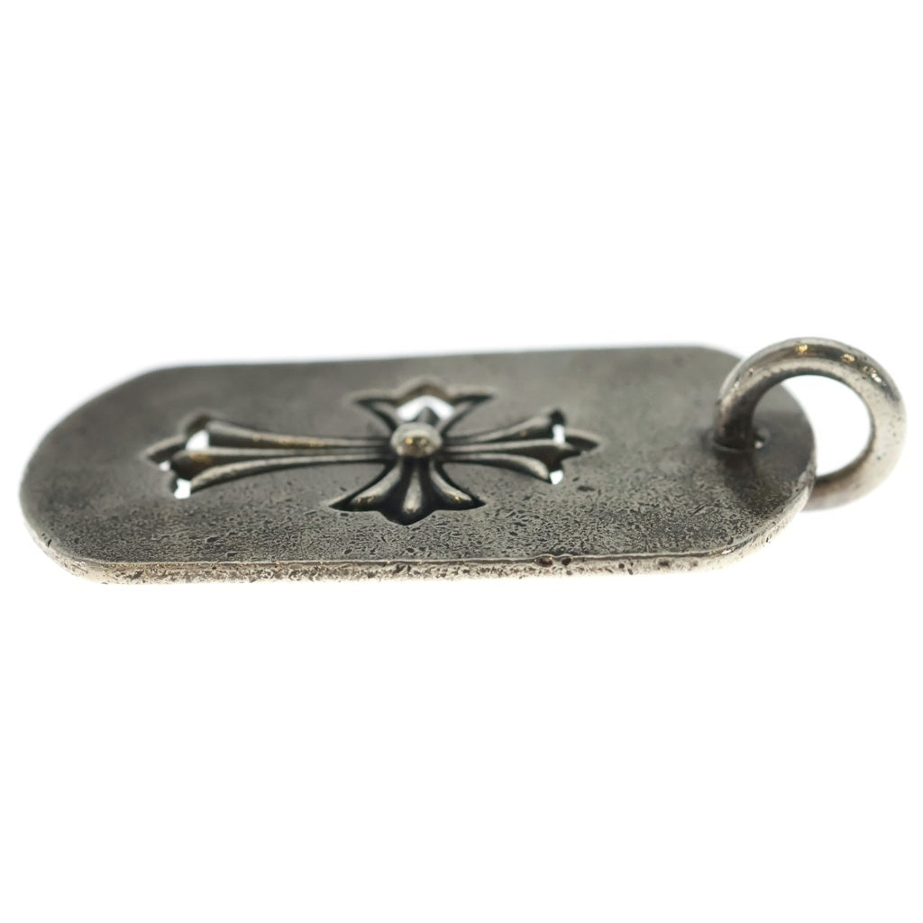 CHROME HEARTS(クロムハーツ) D TAG LRG TNY CRS カットアウト タイニークロス ドッグタグ ラージ ペンダントトップ シルバー