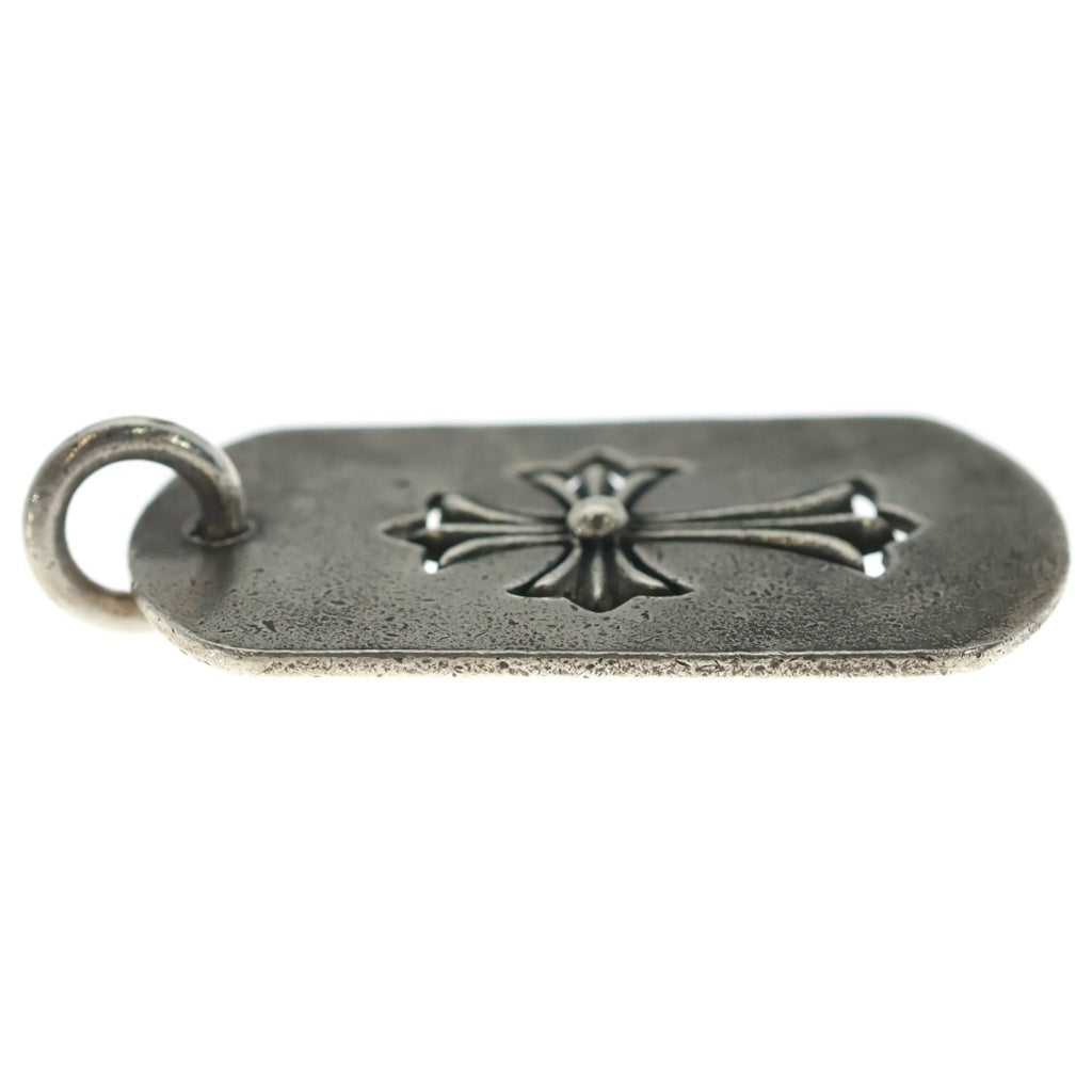 CHROME HEARTS(クロムハーツ) D TAG LRG TNY CRS カットアウト タイニークロス ドッグタグ ラージ ペンダントトップ シルバー