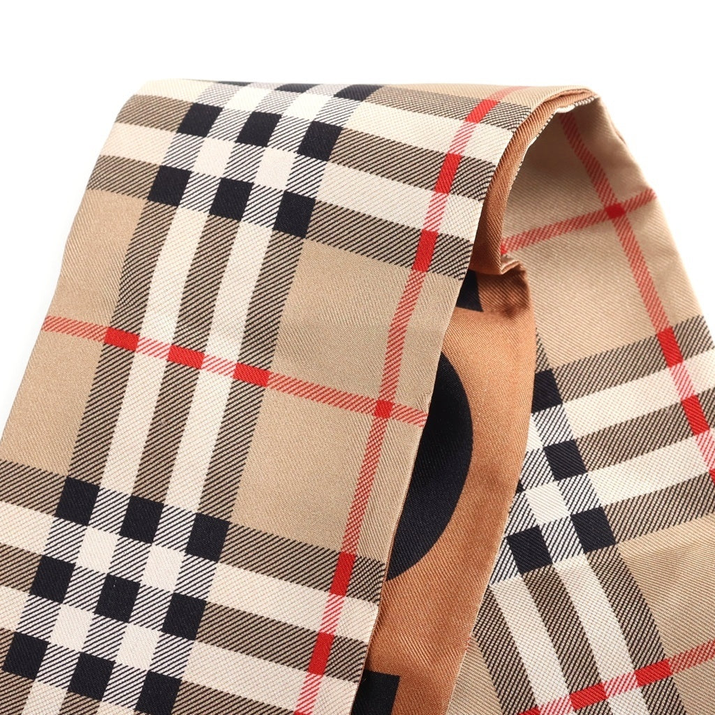 BURBERRY(バーバリー) ノバチェック柄 リバーシブル シルク スカーフ ベージュ レディース