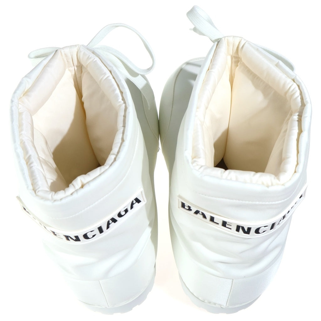 BALENCIAGA(バレンシアガ) ALASKA アラスカ ロゴデザイン ナイロンブーツ ホワイト 813293769
