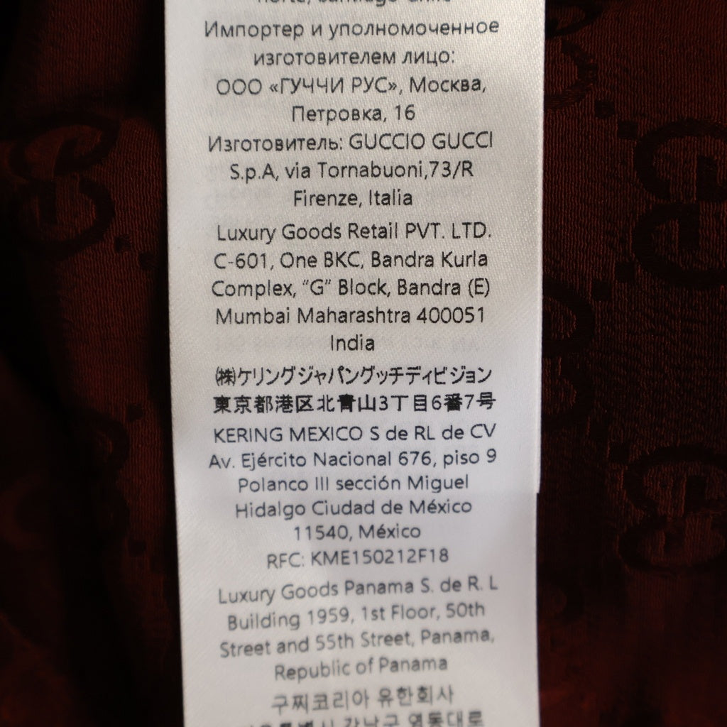 GUCCI(グッチ) GG総柄 レーヨン 長袖シャツ レッド レディース 836292 Z7ADF
