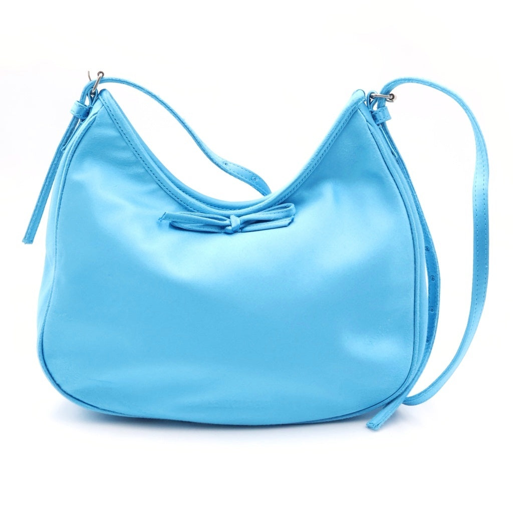 BALENCIAGA(バレンシアガ) LEOPOLDA SM 792052 サテン ショルダーバッグ ブルー レディース