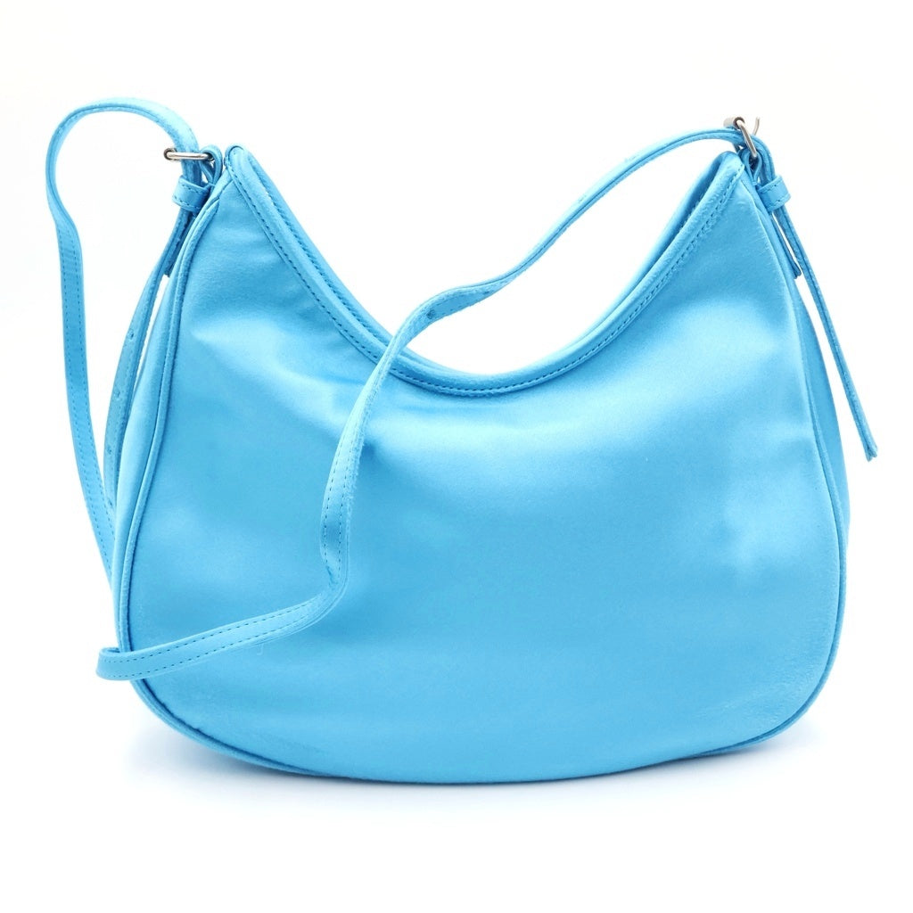 BALENCIAGA(バレンシアガ) LEOPOLDA SM 792052 サテン ショルダーバッグ ブルー レディース