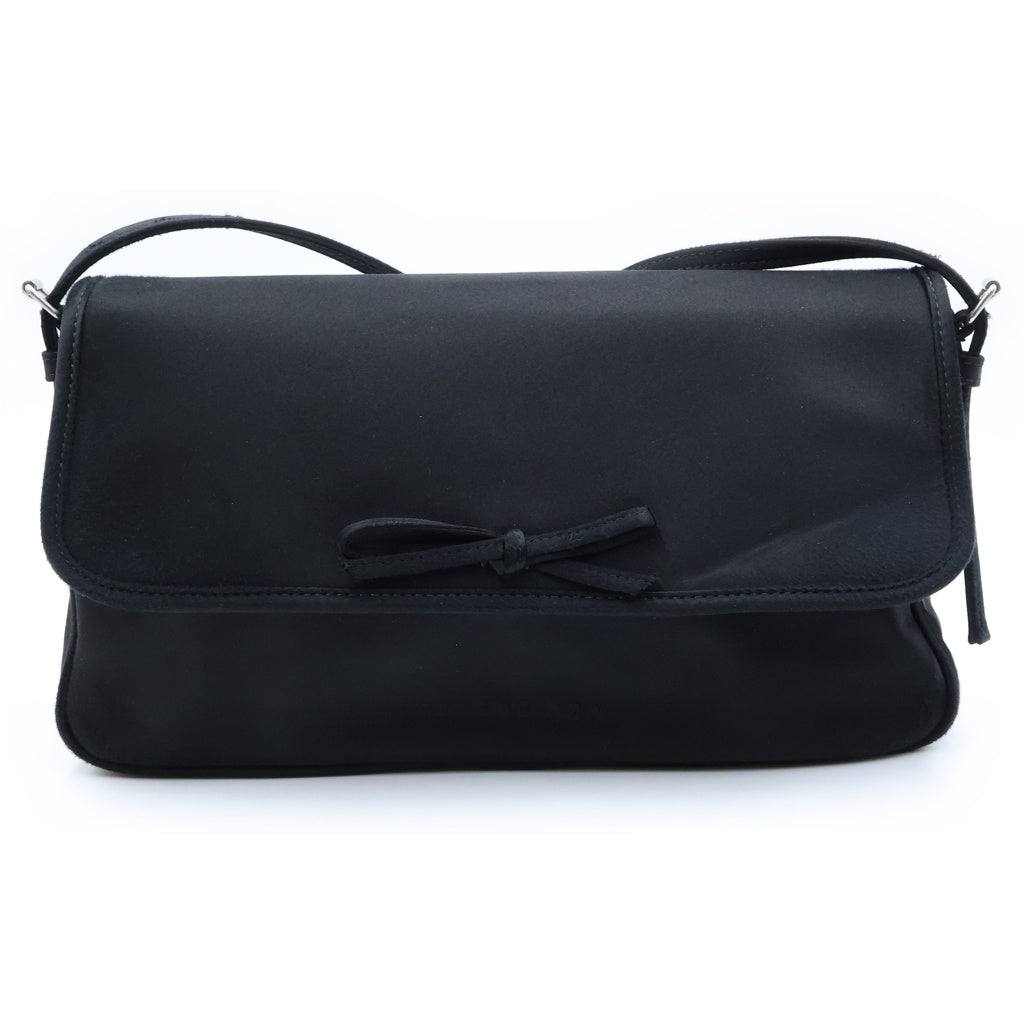 BALENCIAGA(バレンシアガ) LEOPOLDA POCHETTE サテン ショルダーバッグ ブラック 791997 レディース