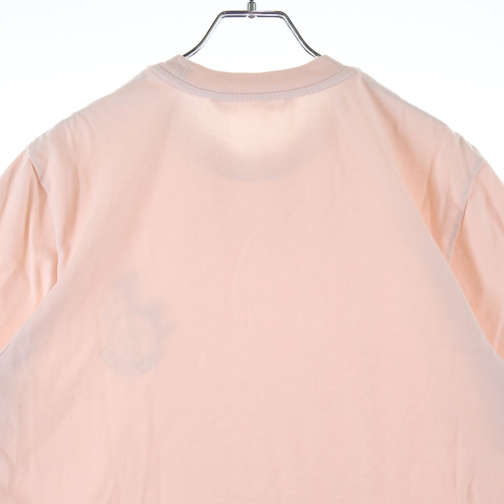MONCLER(モンクレール) 26SS WHITE T shirt with printed logo プリントロゴデザイン クルーネック カットソー 半袖Tシャツ ピンク L10918C00065