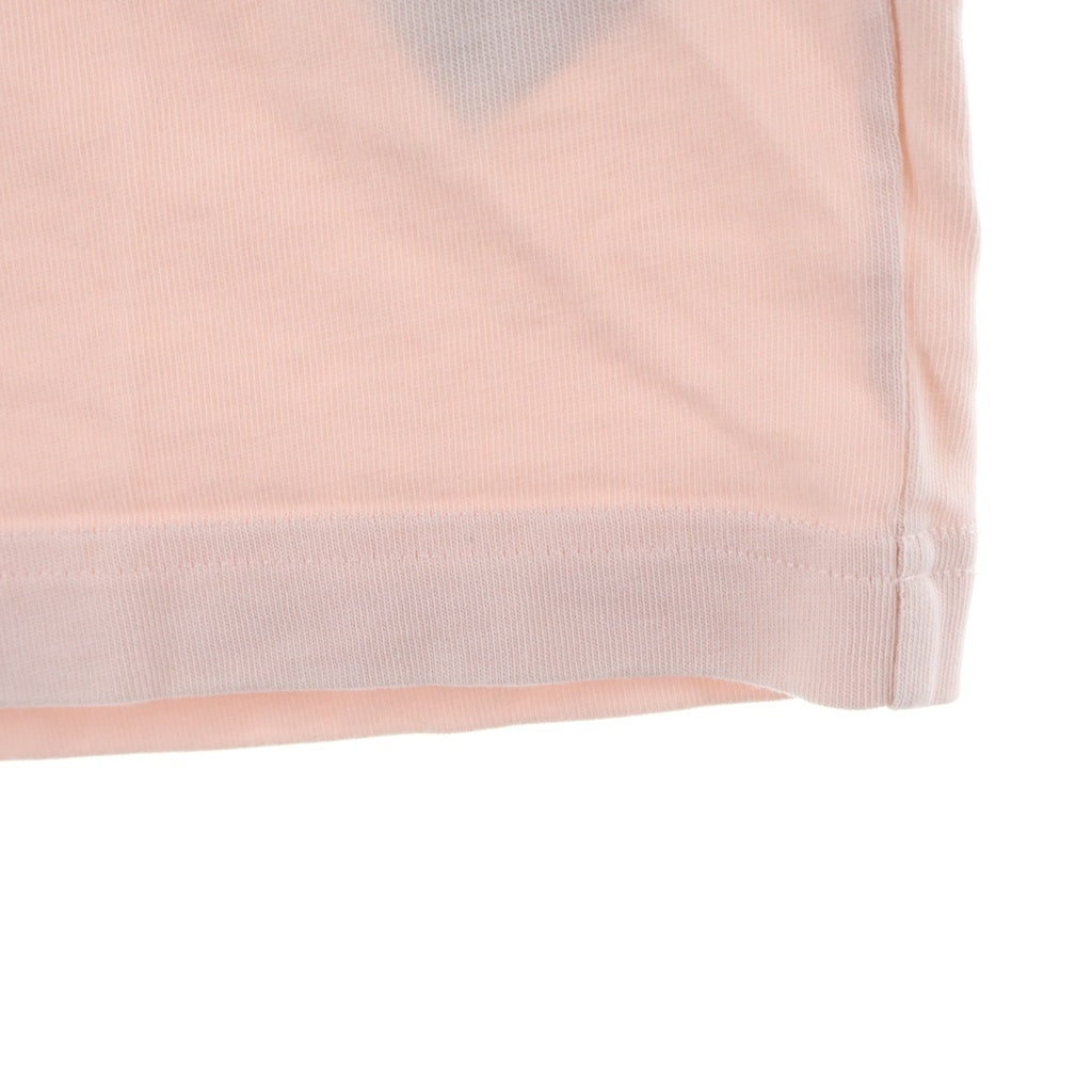 MONCLER(モンクレール) 26SS WHITE T shirt with printed logo プリントロゴデザイン クルーネック カットソー 半袖Tシャツ ピンク L10918C00065