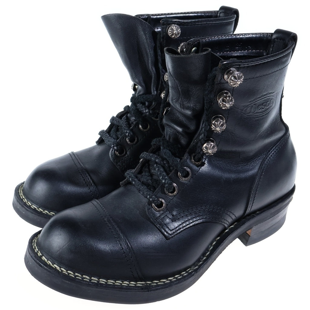 CHROME HEARTS(クロムハーツ) ×WESCO JOBMASTER ウエスコ ジョブマスター レザーブレードレースアップ レザーブーツ ブラック