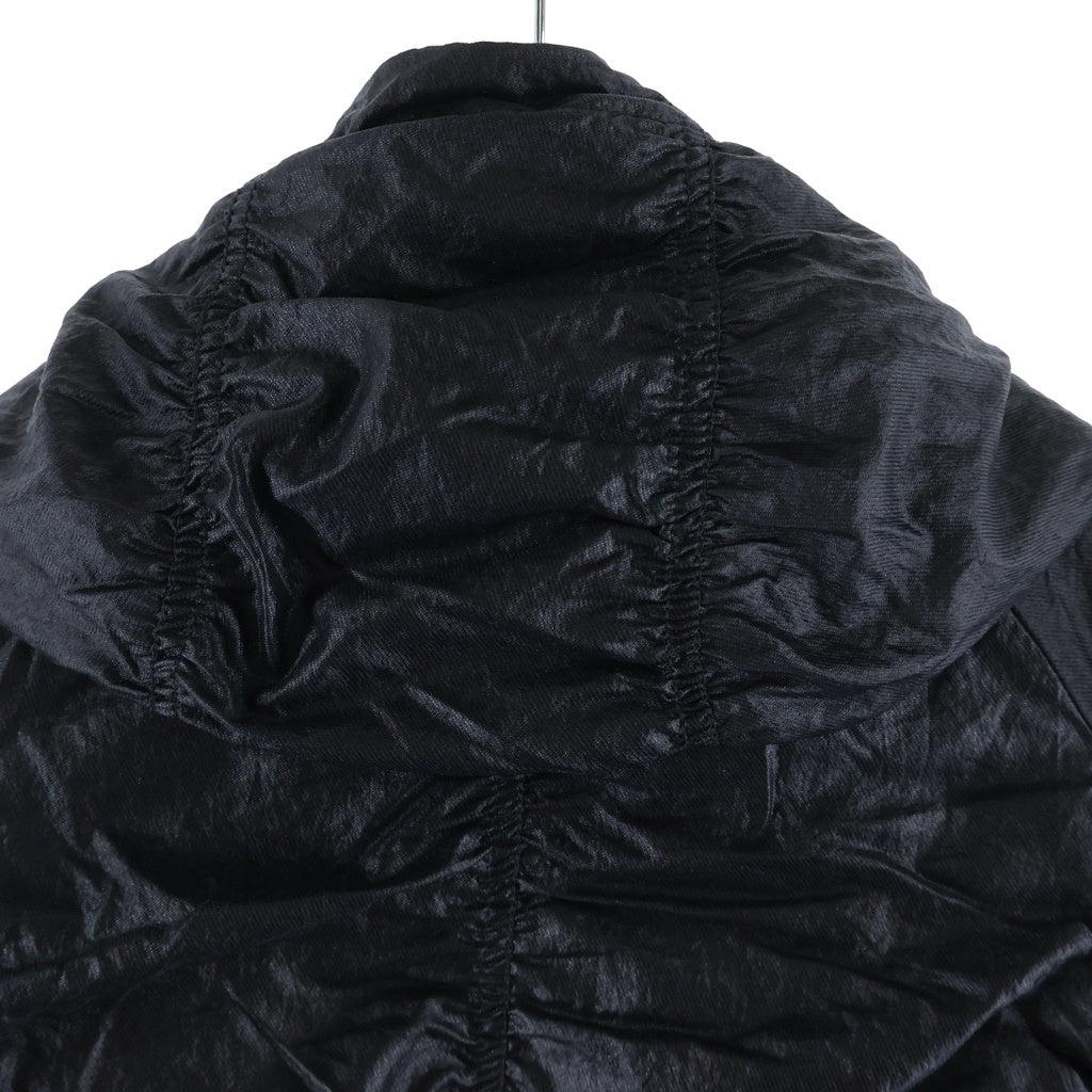 THUG CLUB(サグクラブ) 24AW NYLON JUMPER ダブルジップナイロンボンバージャケット ブラック TC24JP1001