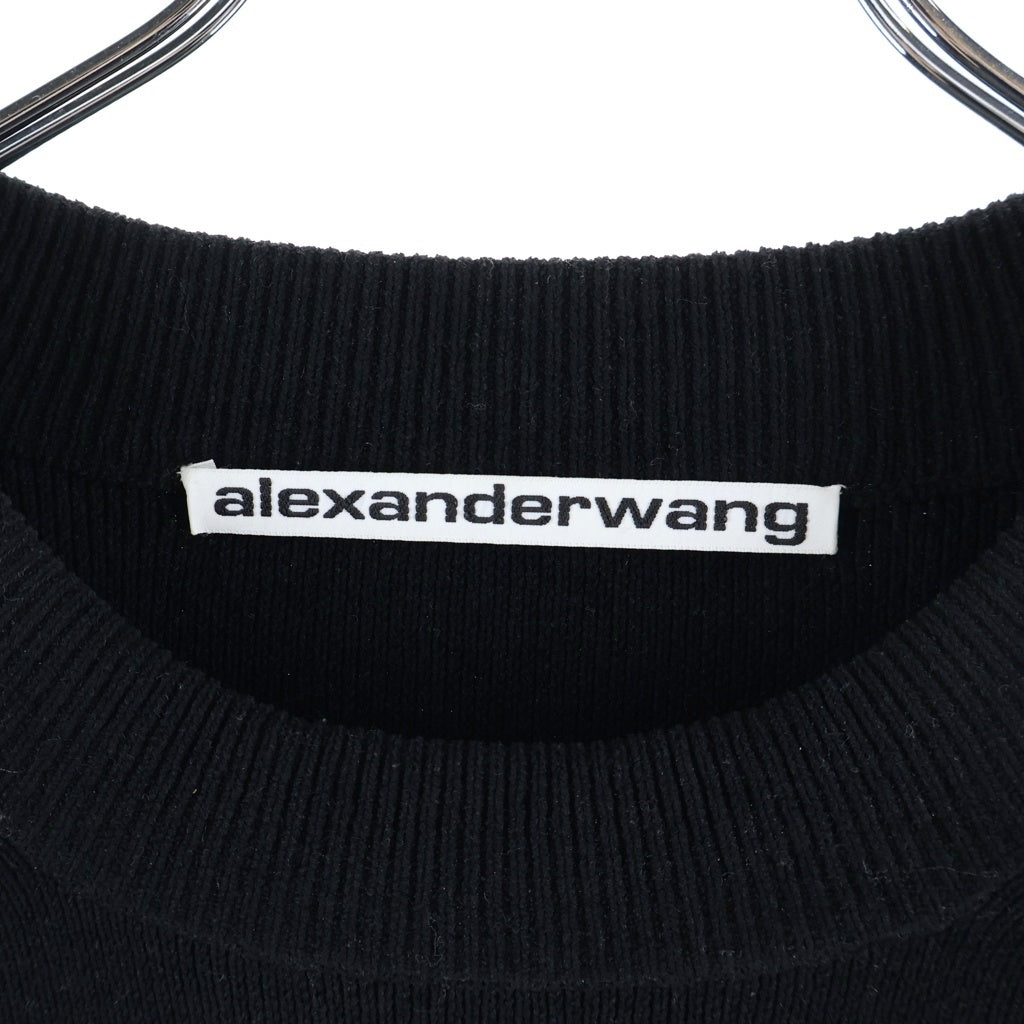 ALEXANDER WANG(アレキサンダーワン) エンボスロゴ クルーネックニット セーター ブラック 1LC3231017