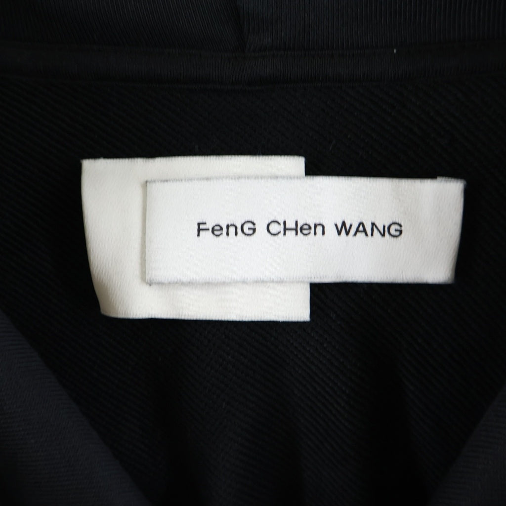 Feng Chen Wang(フェン チェン ワン) フロントロゴ サイドポケット タイダイ柄 フーディー ブラック/ブラウン FUF18HD01