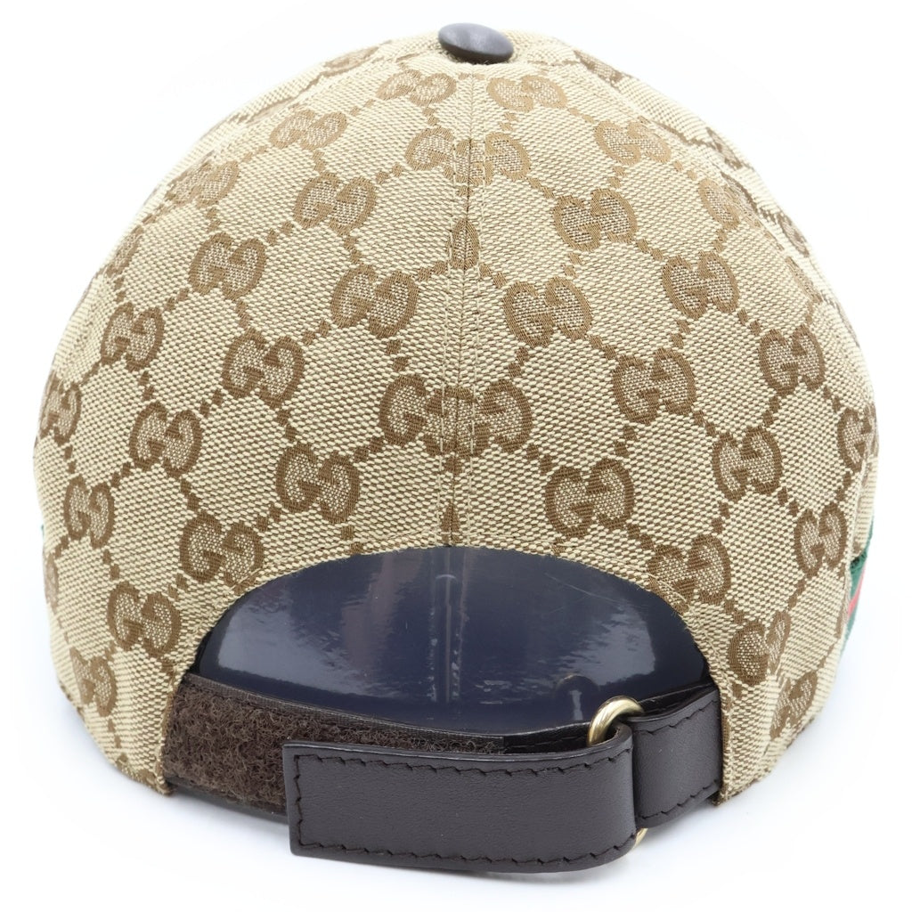 GUCCI(グッチ) シェリーライン GGキャンバス ベースボールキャップ 帽子 ブラウン 200035 レディース