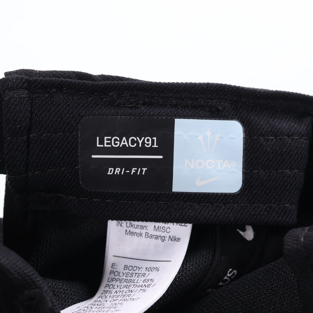 NIKE(ナイキ) ×NOCTA Legacy91 ノクタ レガシー ロゴデザイン ベースボールキャップ 帽子 ブラック DQ8382-010