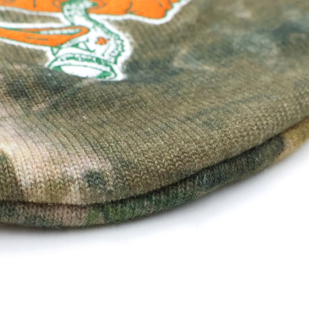 SUPREME(シュプリーム) 24AW ×MITCHELL &NESS NCAA Beanie ミッチェルアンドネス ロゴデザイン リアルツリー ビーニー ニット帽 カーキ