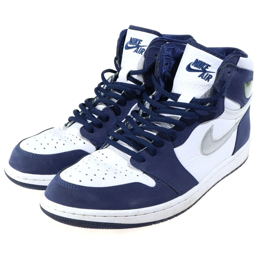 NIKE(ナイキ) AIR JORDAN 1 HIGH OG CO JP WHITE MIDNIGHT NAVY 2020 STANDARD BOX エアジョーダン1 ハイカットスニーカー ホワイト/ネイビー US11/29cm DC1788-100