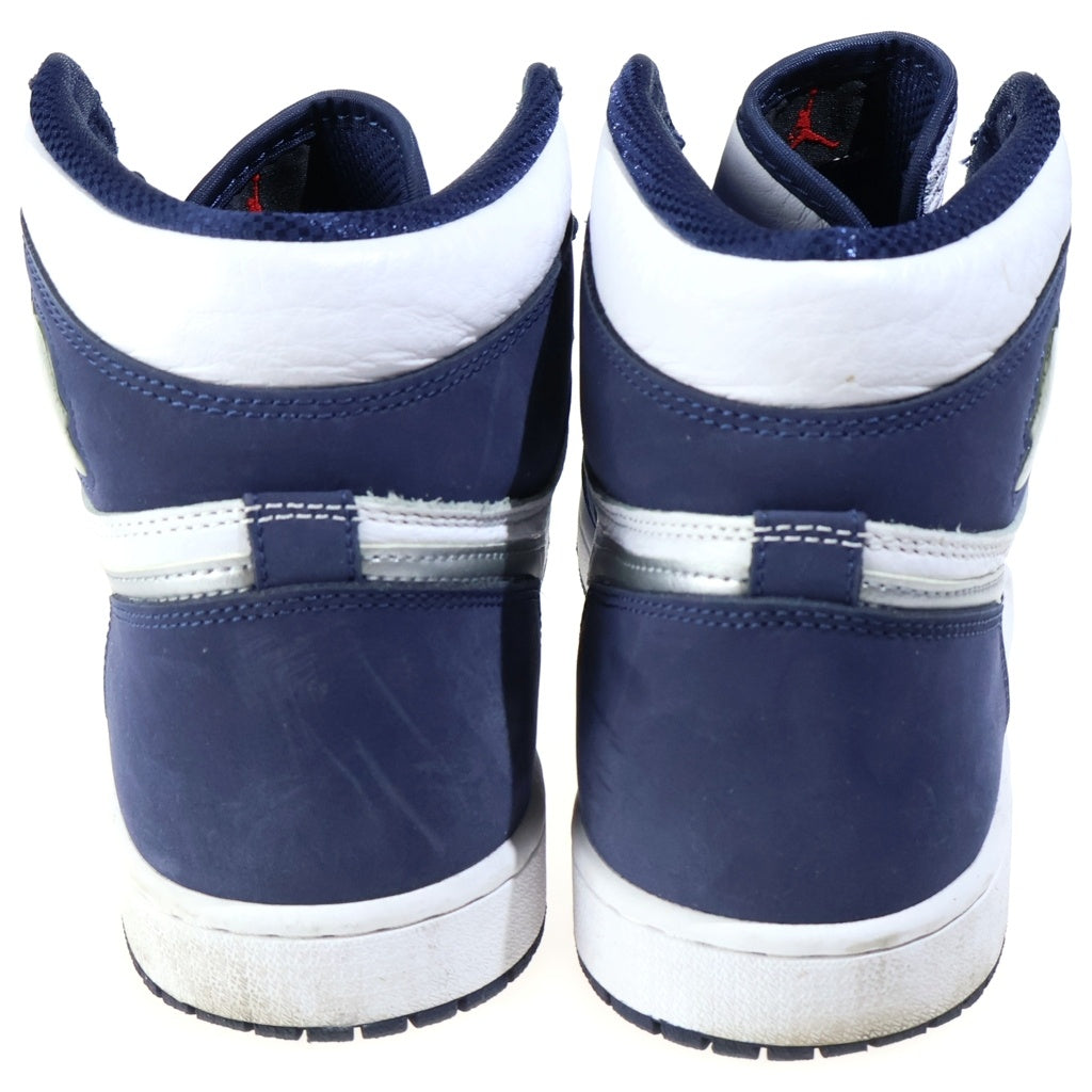 NIKE(ナイキ) AIR JORDAN 1 HIGH OG CO JP WHITE MIDNIGHT NAVY 2020 STANDARD BOX エアジョーダン1 ハイカットスニーカー ホワイト/ネイビー US11/29cm DC1788-100