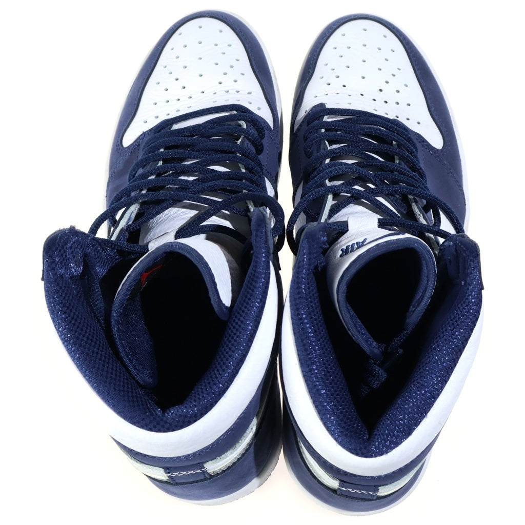 NIKE(ナイキ) AIR JORDAN 1 HIGH OG CO JP WHITE MIDNIGHT NAVY 2020 STANDARD BOX エアジョーダン1 ハイカットスニーカー ホワイト/ネイビー US11/29cm DC1788-100