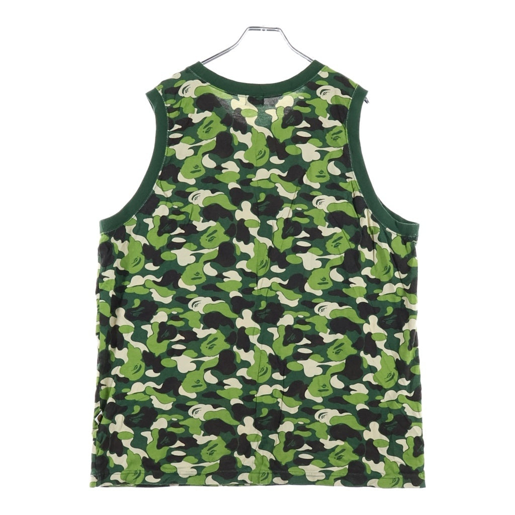 A BATHING APE(アベイシングエイプ) カモフラ タンクトップ カットソー グリーン