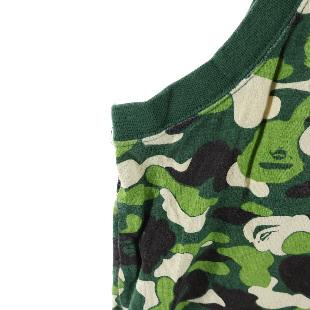 A BATHING APE(アベイシングエイプ) カモフラ タンクトップ カットソー グリーン