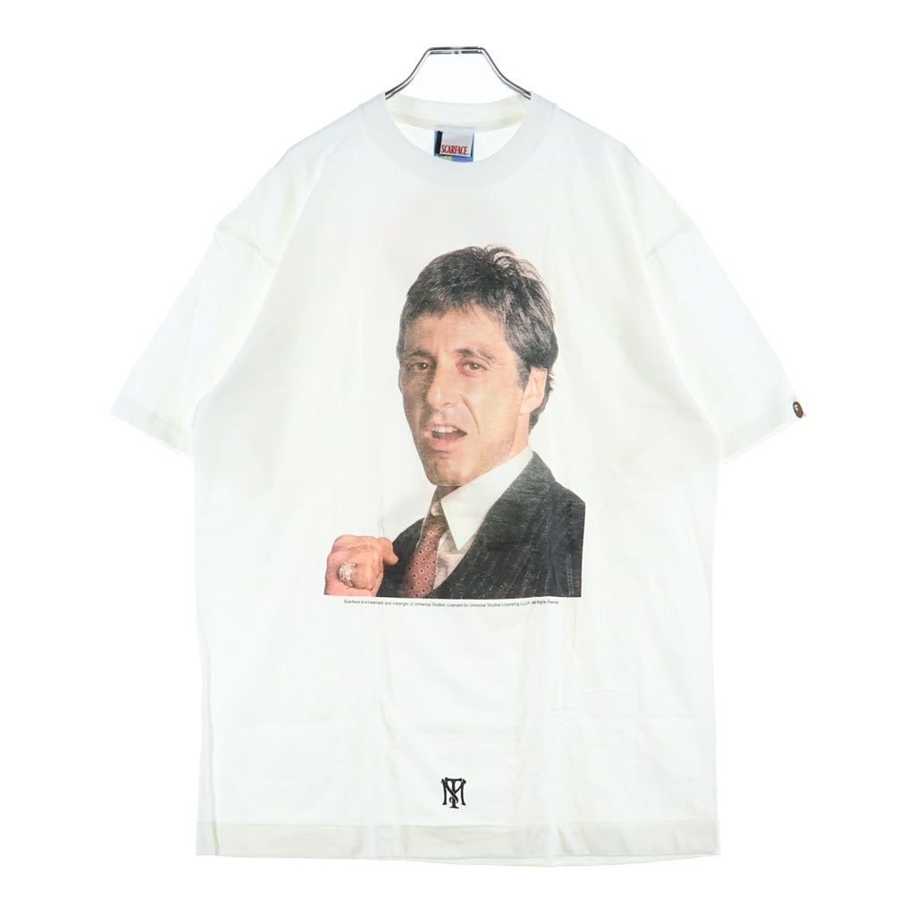 A BATHING APE(アベイシングエイプ) ×SCARFASE スカーフェイス 半袖Tシャツ カットソー ホワイト