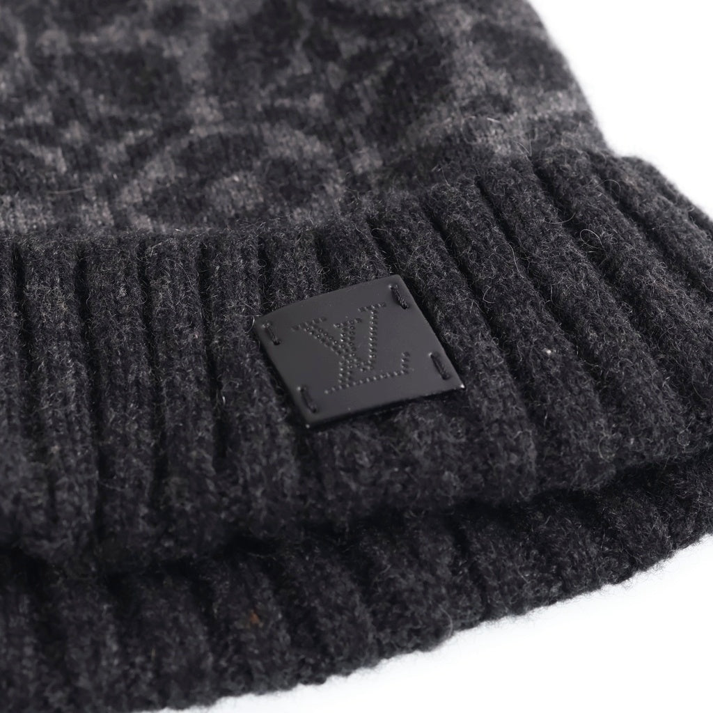 LOUIS VUITTON(ルイヴィトン) モノグラム カシミヤ ニット帽 帽子 グレー 408793 レディース