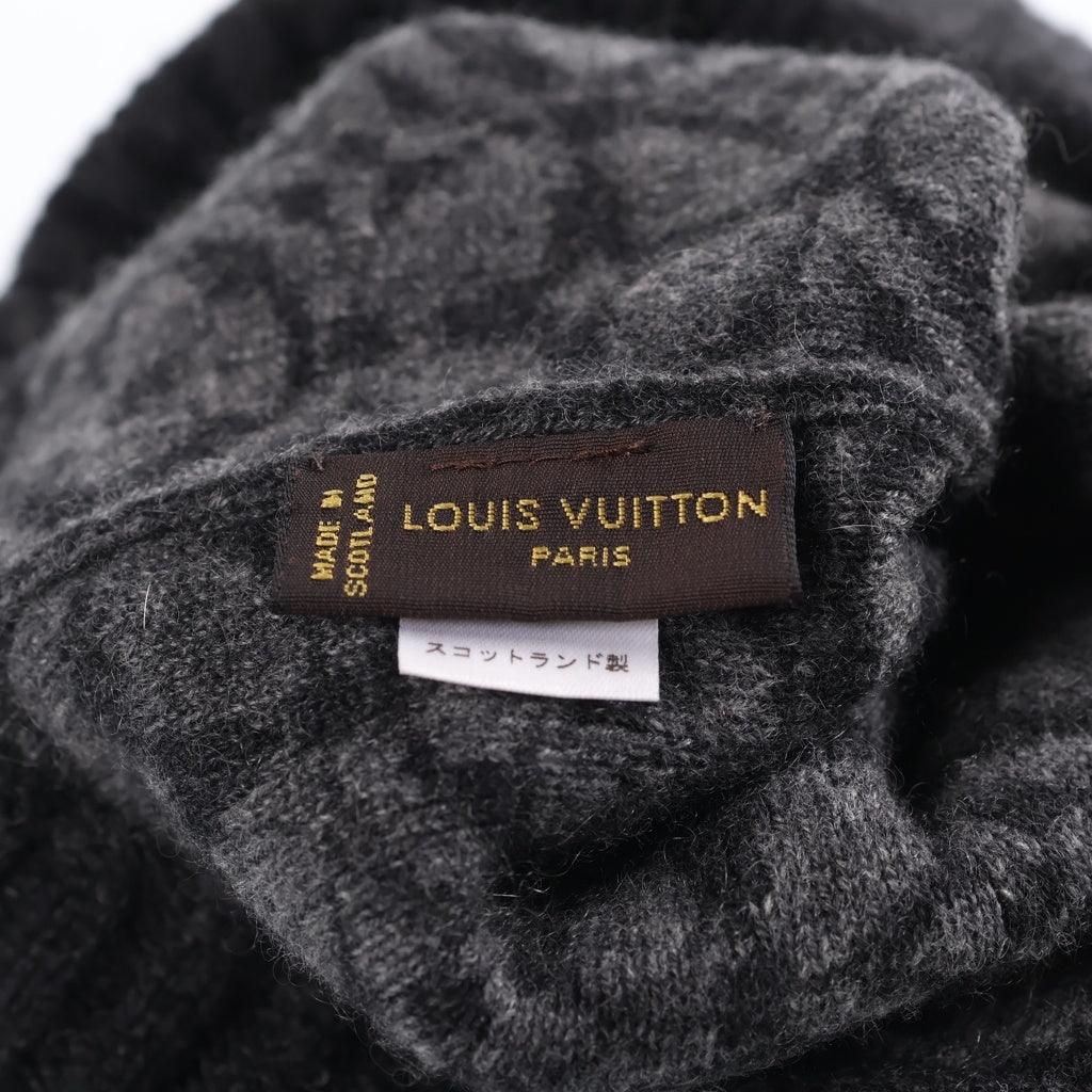 LOUIS VUITTON(ルイヴィトン) モノグラム カシミヤ ニット帽 帽子 グレー 408793 レディース