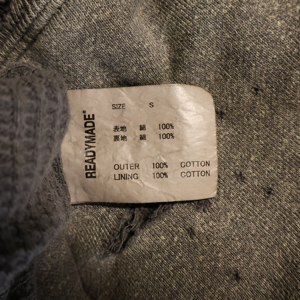 READY MADE(レディメイド) DOUBLE FACE HOODIE ダブル フェイス ダメージ加工 フーデッド スウェット パーカー グレー RE-CO-BK-00-00-284