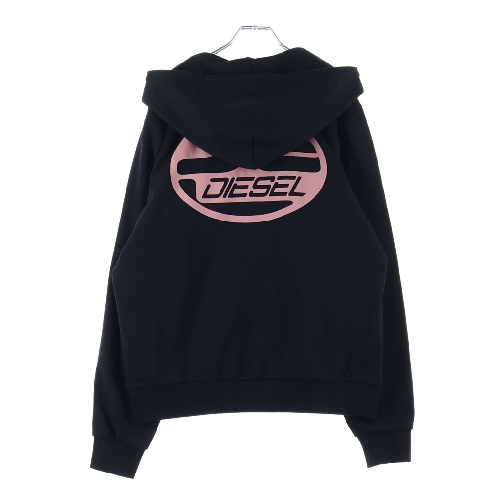 DIESEL(ディーゼル) ロゴデザイン フーデッド ジップアップ スウェット パーカー ブラック A06493