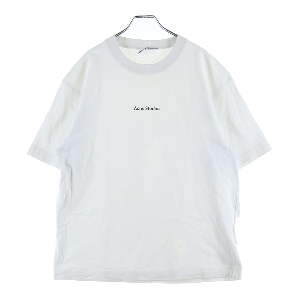 Acne Studios(アクネ ストゥディオズ) 25SS スタンプロゴプリント半袖Tシャツ カットソー ホワイト FN-UX-TSHI000051