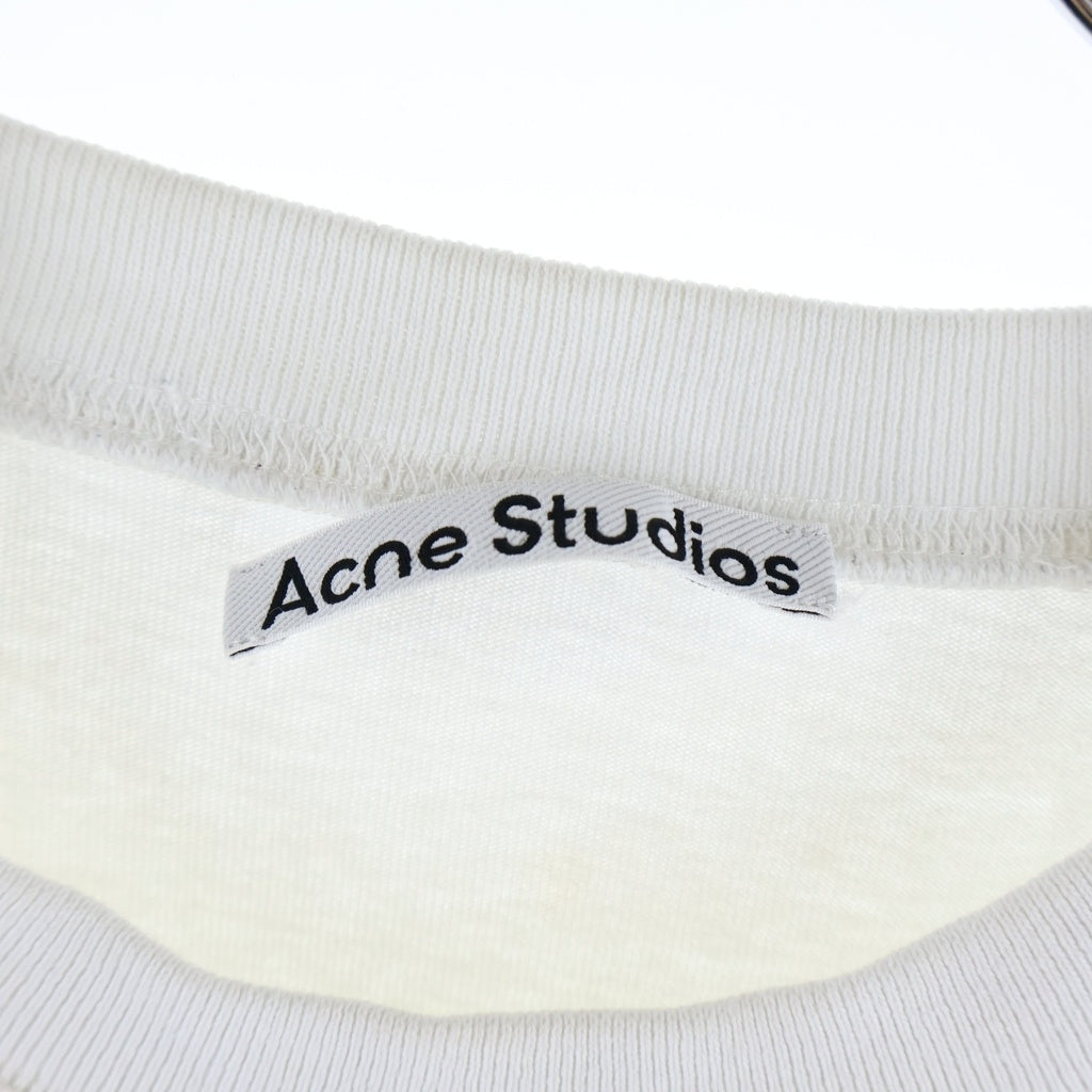 Acne Studios(アクネ ストゥディオズ) 25SS スタンプロゴプリント半袖Tシャツ カットソー ホワイト FN-UX-TSHI000051