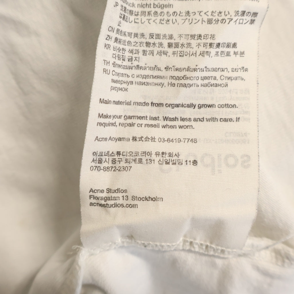 Acne Studios(アクネ ストゥディオズ) 25SS スタンプロゴプリント半袖Tシャツ カットソー ホワイト FN-UX-TSHI000051