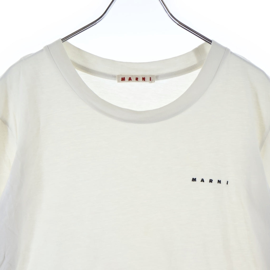 MARNI(マルニ) ミニロゴ刺繍半袖Tシャツ カットソー ホワイト HUMU0198X1 UTCZ57