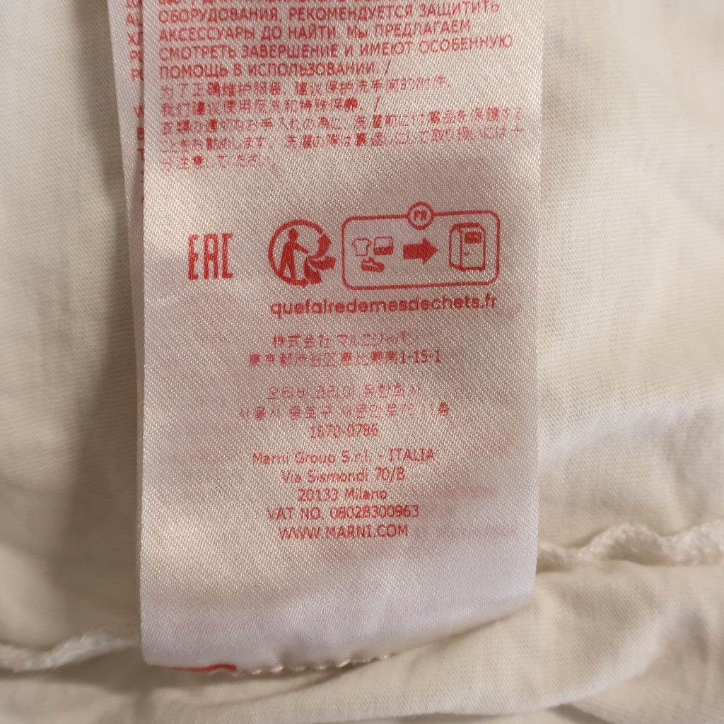 MARNI(マルニ) ミニロゴ刺繍半袖Tシャツ カットソー ホワイト HUMU0198X1 UTCZ57