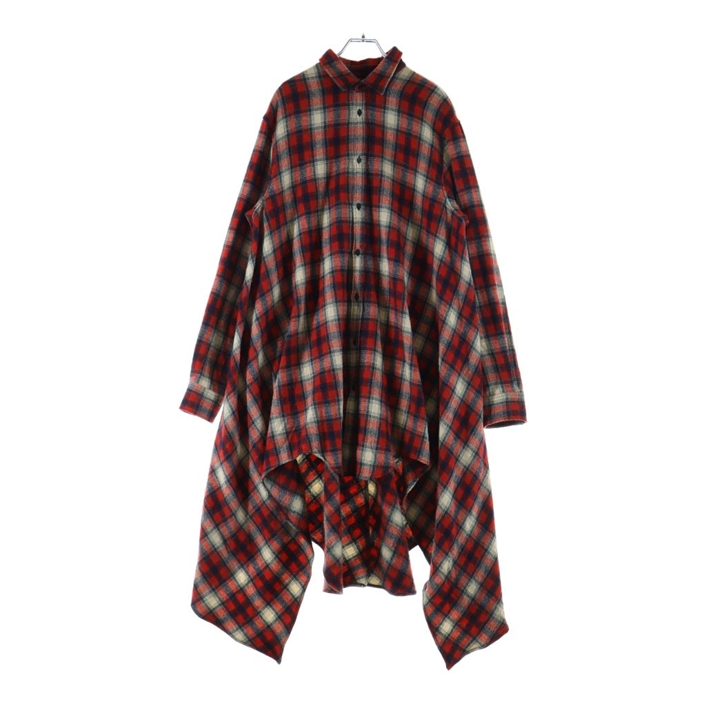 DSQUARED2(ディースクエアード) ウールロング長袖シャツ レッド S71DM0110 S48127