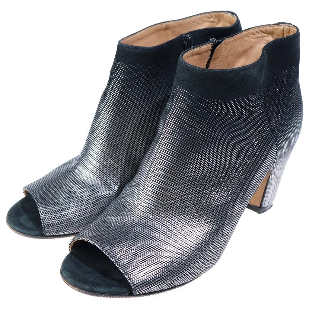 Maison Margiela(メゾンマルジェラ) Heeled Boots ヒールブーツ ブラック/シルバー レディース 38WP0375