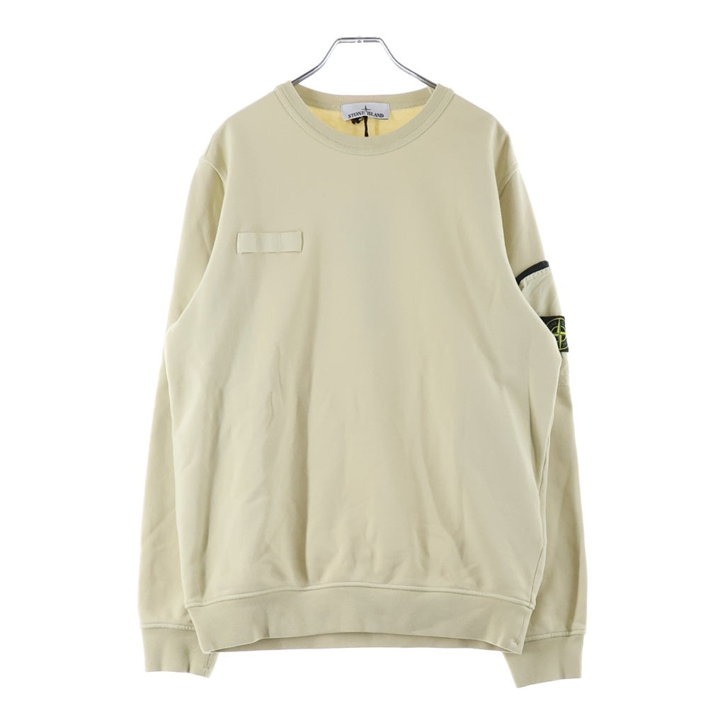 STONE ISLAND(ストーンアイランド) ワッペンロゴ プルオーバー スウェットトレーナー ベージュ K1S156100003S0123