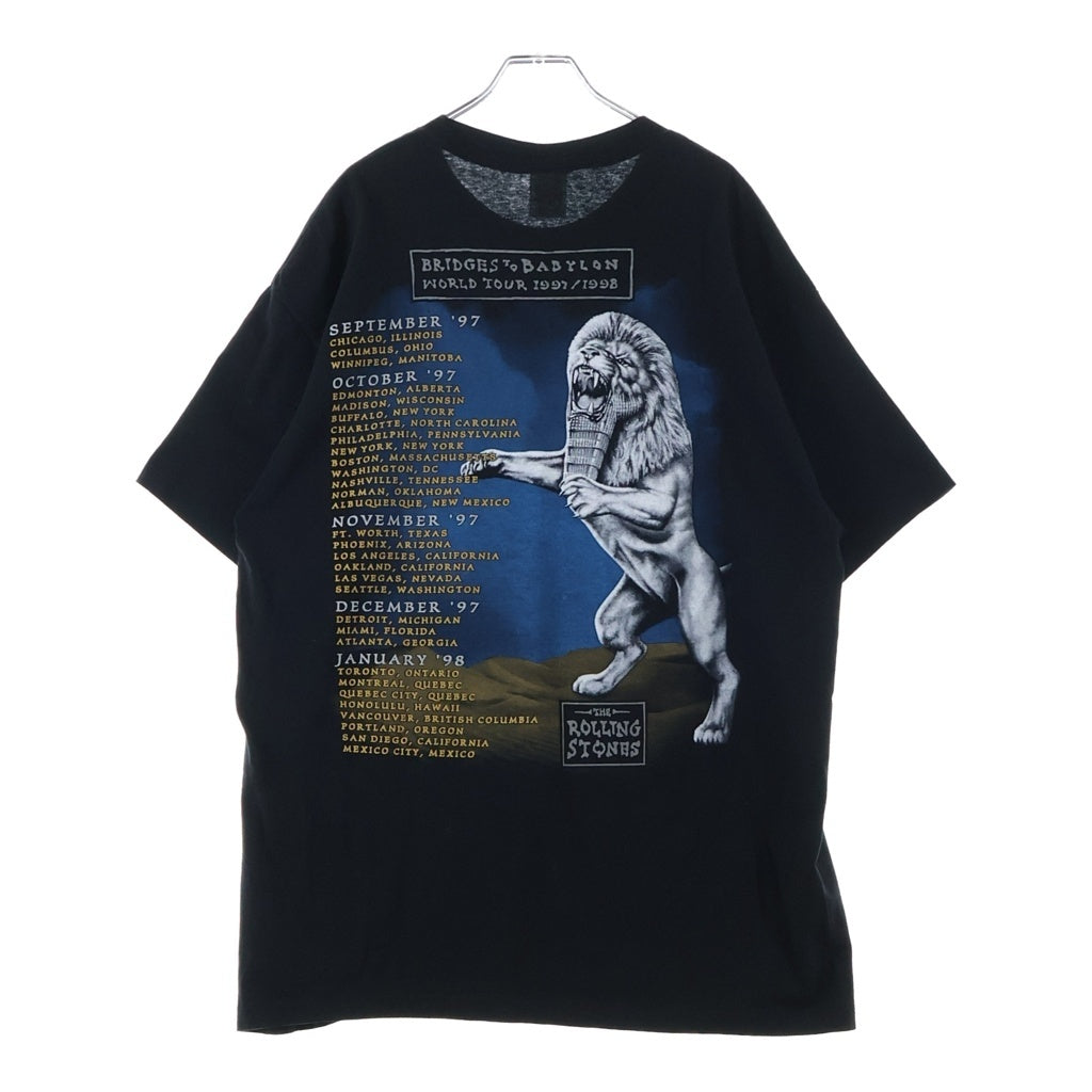 VINTAGE(ヴィンテージ) 90s THE ROLLING STONES BRIDGES TO BABYLON 両面プリント 半袖Tシャツ カットソー ブラック