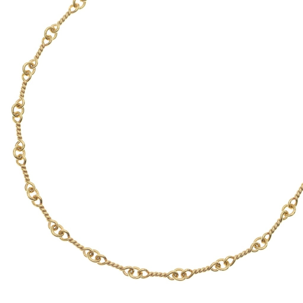CHROME HEARTS(クロムハーツ) 22K NECKCHAIN T20 ツイストチェーンネックレス 20inch ゴールド BCA015