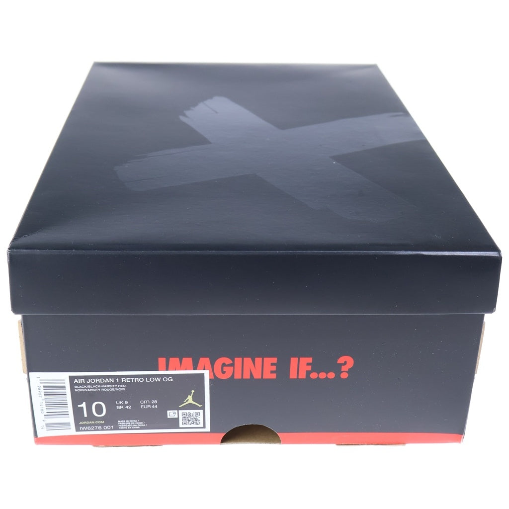NIKE(ナイキ) Air Jordan 1 Retro Low OG エアジョーダン1 レトロ ロー ローカットスニーカー ブラック/レッド US10/28.0cm IW6276-001