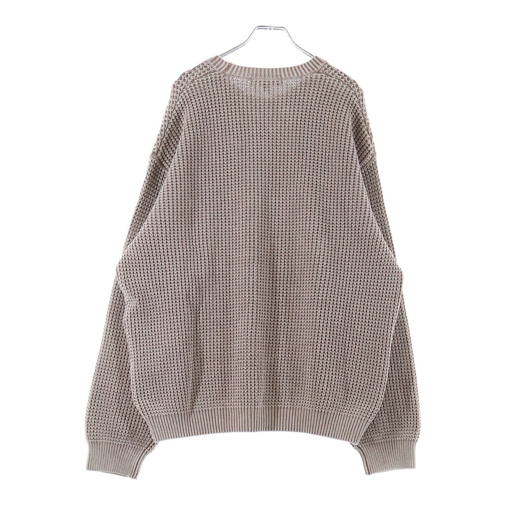 SUPREME(シュプリーム) 26SS Washed Small Box Waffle Sweater ウォッシュド スモールボックスロゴ ワッフルセーター ニット ブラウン