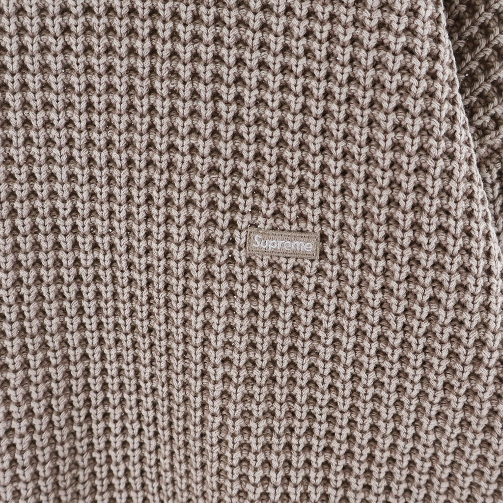 SUPREME(シュプリーム) 26SS Washed Small Box Waffle Sweater ウォッシュド スモールボックスロゴ ワッフルセーター ニット ブラウン
