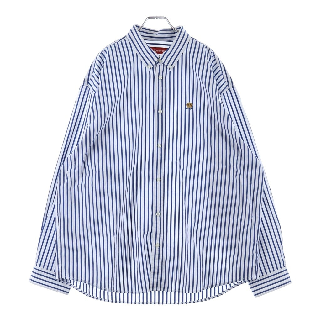 SUPREME(シュプリーム) 26SS Stripe Shirt ストライプ長袖シャツ ブルー/ホワイト