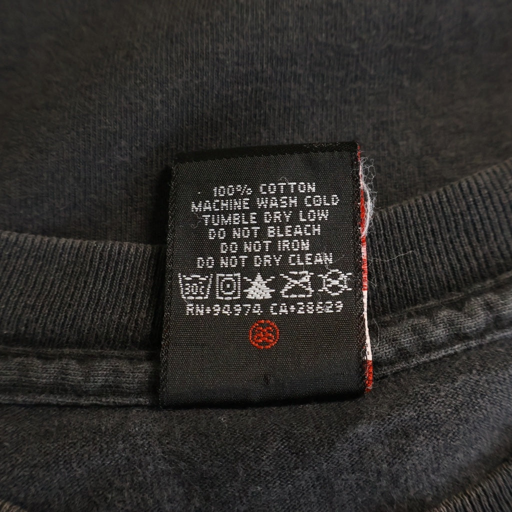 STUSSY(ステューシー) 00s VINTAGE OLD LOGO PRINT TEE メキシコ製 黒タグ 両面プリント半袖Tシャツ ブラック