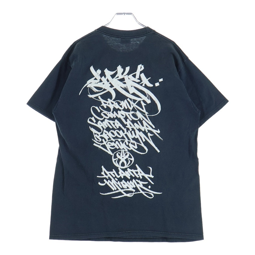 STUSSY(ステューシー) 00s VINTAGE OLD ×JOSE PARLA TEE 2006 メキシコ製 黒タグ ホセパルラ ワールドツアー プリント半袖Tシャツ ブラック