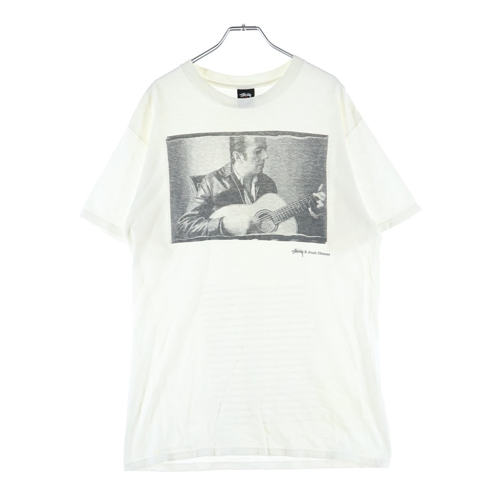 STUSSY(ステューシー) 00s VINTAGE OLD ×JOSH CHEUSE PHOTO TEE メキシコ製 黒タグ フォトプリント半袖Tシャツ ホワイト