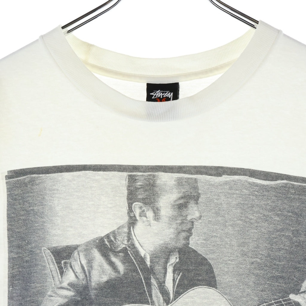 STUSSY(ステューシー) 00s VINTAGE OLD ×JOSH CHEUSE PHOTO TEE メキシコ製 黒タグ フォトプリント半袖Tシャツ ホワイト